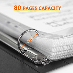 Sheet Music Folder, Letter Size Music Binder, 80 Pages Capacity, Writable Choir