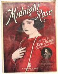 Midnight Rose Karyl Norman Fox-Trot Ballad 1923 Sheet Music Lew Pollack ephemera