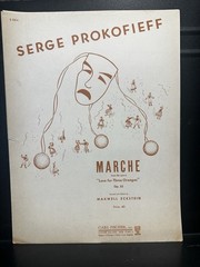 Prokofieff Marche from Opera Love for Three Oranges Piano Voice Sheet Music 1943