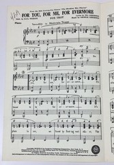 Vintage 1946 Piano Sheet Music For You For Me For Evermore By George Gershwin