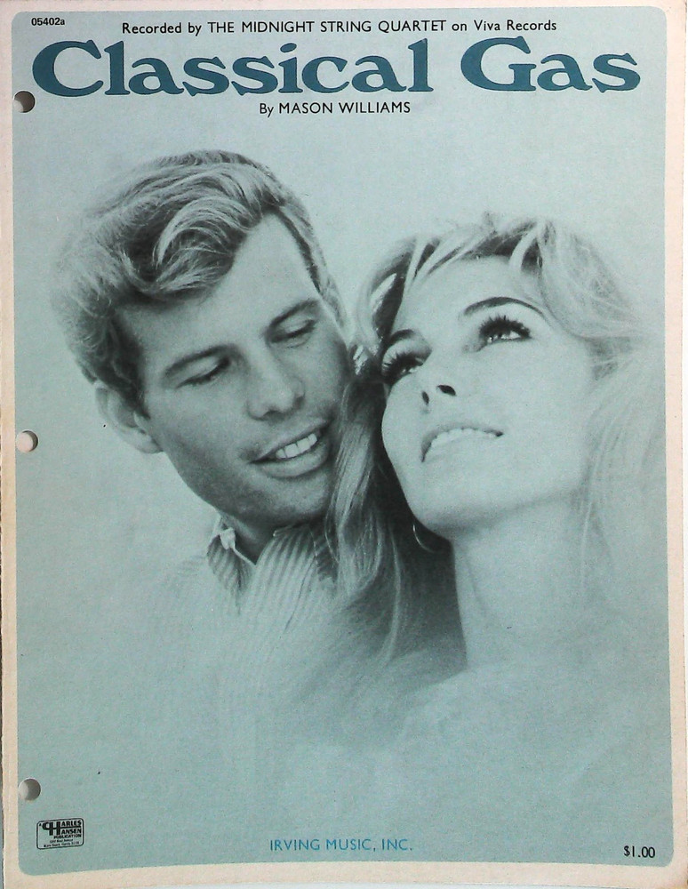 Classical Gas Vintage Sheet Music by Mason Williams 1968
