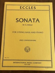 ECCLES: SONATA in G Minor for String Bass and Piano