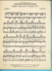 Harold ARLEN & Ted Koehler – WHEN THE SUN COMES OUT (professional copy) – 1941
