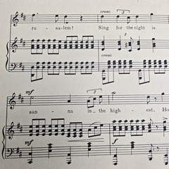 The Holy City Sheet Music 1943 Piano Lyrics Weatherly Adams High Voice Song