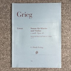 Grieg Sonata for Piano and Violin in C Minor Op 45 Sheet Music Urtext G Henle