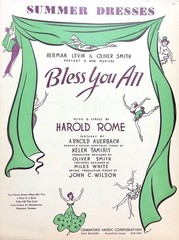 Summer Dresses Sheet Music Bless You All 1950 Musical Flop Harold Rome