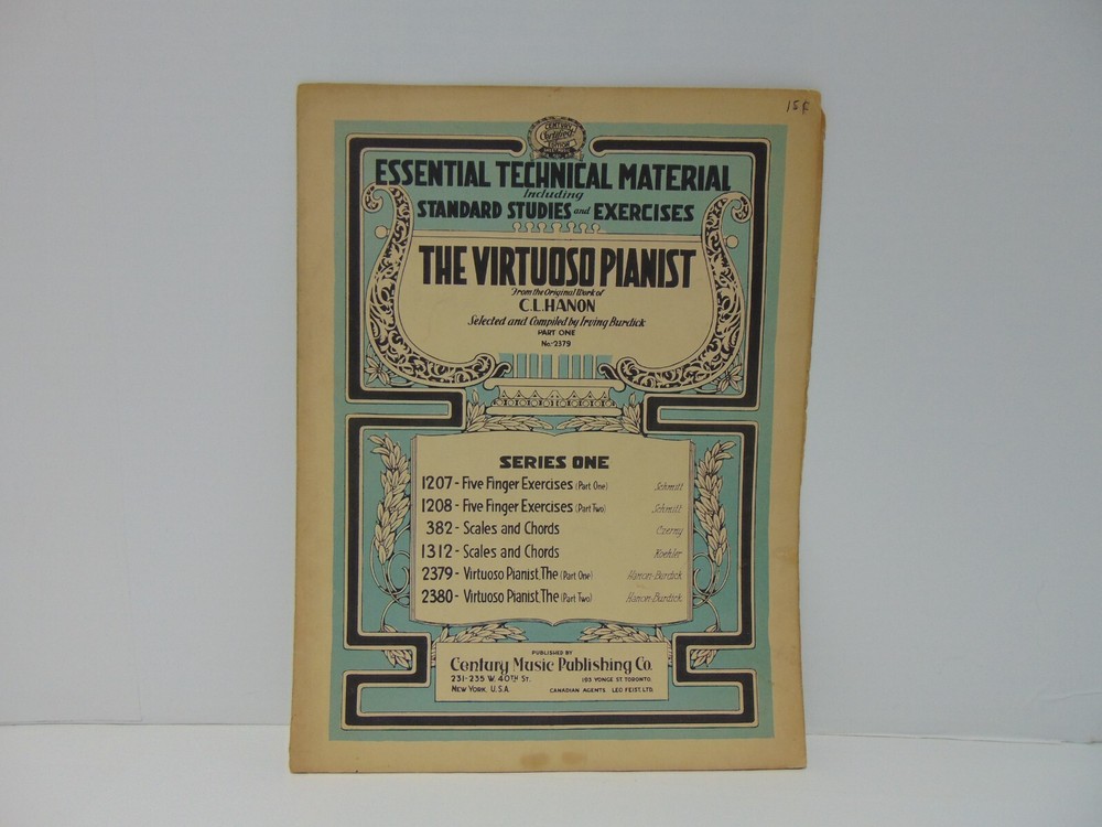 The Virtuoso Pianist Original Work Of C.L. Hanon Part One Number 2379 1926
