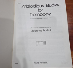 Melodious Etudes for Trombone Book 1 Paperback by Joannes Rochut Carl Fischer