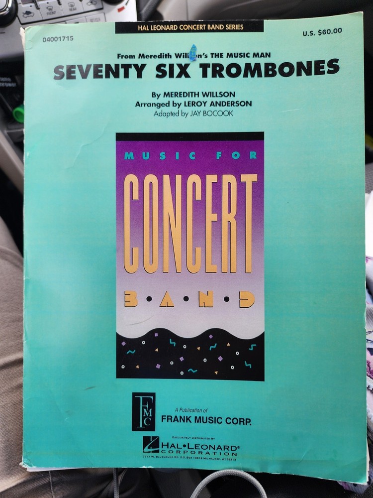 SEVENTY SIX TROMBONES FULL CONCERT BAND SCORE AND PARTS