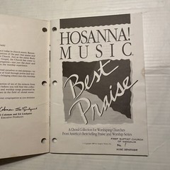Hosanna! Music A Choral Collection for Worshiping Churches 4301BK SATB Piano