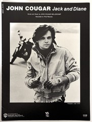 1982 JOHN COUGAR « JACK AND DIANE » SHEET MUSIC – ROCK ERA CLASSIC – MELLENCAMP