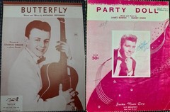 1957 Rockabilly Sheet Music Lot Party Doll Buddy Knox Butterfly Charlie Gracie