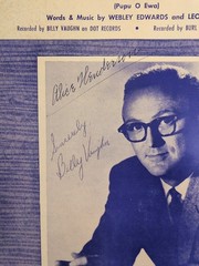 Pearly Shells Sheet Music Autographed Billy Vaughn Piano Voice 60s Folk Pop F1F