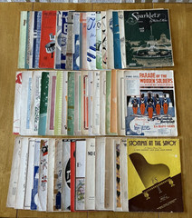 Mixed Lot of 51 Vintage Piano Solo Pieces. Mixed Genre. See all the photos.