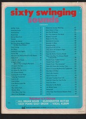 Sixty Swinging Sounds Easy Listening for Piano and Organ 1972