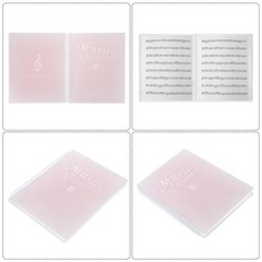 MECCANIXITY Sheet Music Folder Display 20 Pages 8.5 x 11, Gradient Pink