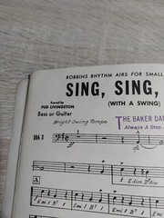 Sing, Sing, Sing Rhythm Airs Small Orchestra Vintage Full Score Robbins Music