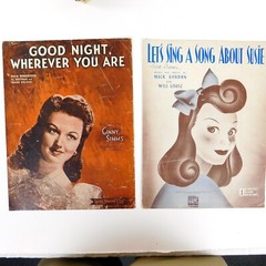 Vintage Sheet Music Lot 6 lbs. 1940&rsquo;s Wall Art Decor Amazing Graphics Framable