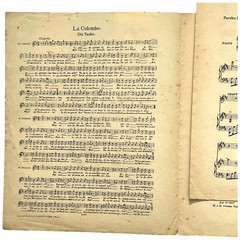 Vintage Sheet Music LA PALOMA Doves Sailboat Spanish French German Lyrics READ