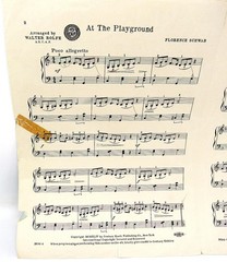 At The Playground Sheet Music 1944 Piano Only Schwab Clean Antique US Seller us
