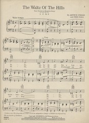 The Waltz of the Hills 1930 Vintage Sheet Music Ed Younger M. Witmark HTF