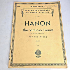 Hanon The Virtuoso Pianist Book II Schirmer Piano Exercises Vol 1072 Vintage