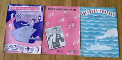 Mixed Lot of 47 Vintage 1940&rsquo;s Piano Vocal Sheet Music. Folk, Pop, Etc.