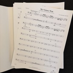 My Victory Won Todd Stalter Concert Band Complete Set Score Parts Grade 3.5