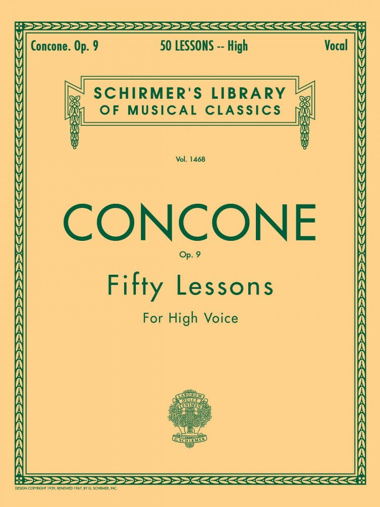 50 Lessons Op 9 High Voice and Piano Sheet Music Book NEW 050259430