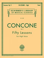 50 Lessons Op 9 High Voice and Piano Sheet Music Book NEW 050259430