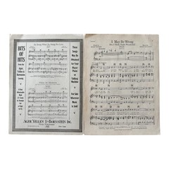 I May Be Wrong Sheet Music Murray Anderson Almanac Yesterday Today Tomorrow 1929
