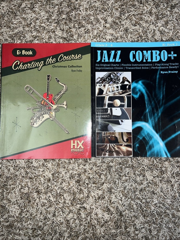 Eb Instruments Alto Or Bari Saxophone 2 Book Lot Ryan Fraley Charting The Course