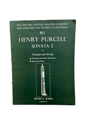 80 Henry Purcell Sonata 2 Trumpet String Book Musica Rara 17th 18th Century