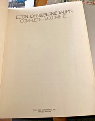 Elton John & Bernie Taupin Complete Volume 2 Sheet Music for Piano Vocal Guitar