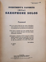 Saxophone Solos (Alto) with Piano Sheet Music #30 Amsco 1940 128 pages