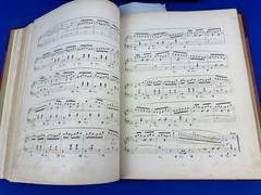 2 C.1855 Custom Bound Music Sheet Volumes ~ 2 CHOPIN & 2 Gottschalk, Hardcovers