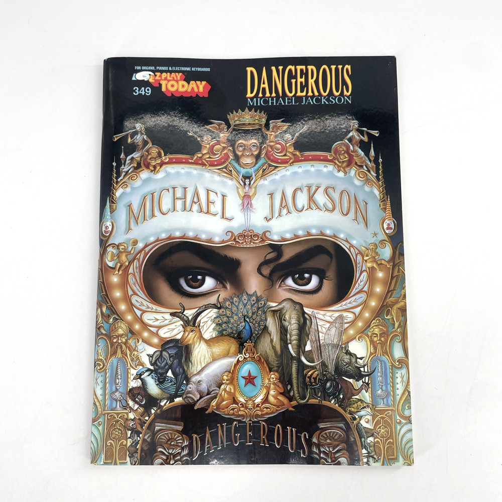 MICHAEL JACKSON DANGEROUS 1991 Sheet Music Songbook Piano Organ EZ Play 349 VTG