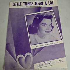 Little Things Mean A Lot 1954 Sheet Music Piano Lyrics Chords Lindeman Kallen