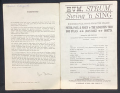 Vtg Songbook, Hum, Strum, Swing &lsquo;n Sing, Modern Folk Songs 1965 – ships free