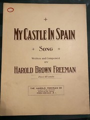 1911 MY CASTLE IN SPAIN Vintage Sheet Music by Harold Brown Freeman