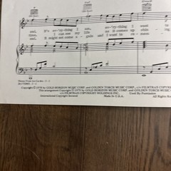 Vintage “Through The Eyes Of Love” Theme From Ice Castles Sheet Music 1978
