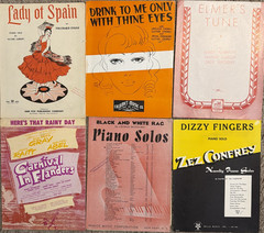 Vintage Piano Sheet Music Lot Of 33 Mixed Songs Classics Pop Folk Holiday Sheets
