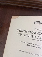 AW Christensen Rag-Time Instruction Book For Piano Copyright 1909