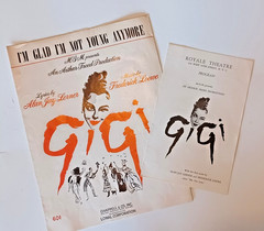 1. GIGI 1958 MGM Royale Theatre Program + 1957 Lerner & Loewe Sheet Music Lot