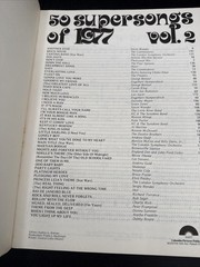 50 Supersongs of 1977 Vintage Paperback Songbook Piano Vocals Lyrics Music