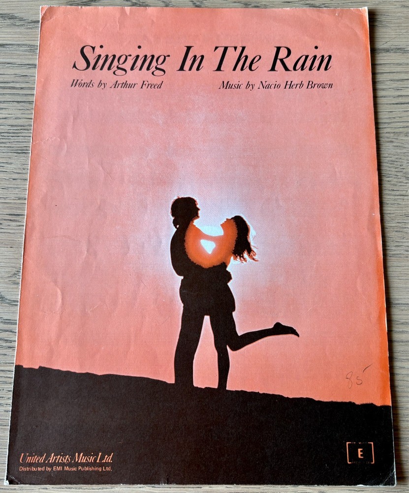 FREED & BROWN SINGING IN THE RAIN SHEET MUSIC (1970&rsquo;s) ENGLAND