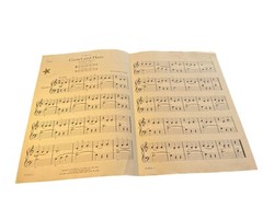 Christmas Kiddies Holiday Songs VTG Sheet Music 1937 And Coloring Book Remick