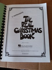The Real Christmas Book Sheet Music C Instruments Edition w/ Lyrics Nr Fine