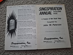 4 vintage SINGSPIRATION ANNUAL songbooks, Vol 5, 6, 7, 10-1968, 1971, 1973, 1977