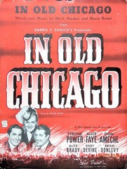 In Old Chicago Sheet Music Tyrone Power Alice Faye Ameche 1938 Film Title Song